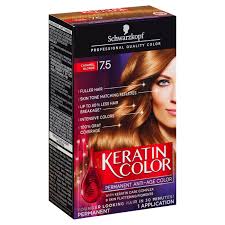 The schwarzkopf keratin color box states less odor experience, i found this to be true, this was a more pleasant experience. Schwarzkopf Keratin Color 7 5 Caramel Blonde Anti Age Hair Color Shop Hair Color At H E B