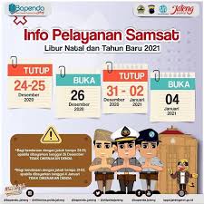 Informasi lowongan kerja bumn maret 2021, cpns, bank, pln, keuangan, pegadaian, pertamina, bpjs, kesehatan, smp, sma, smk, d3, s1 maret 2021. Info Pelayanan Samsat Libur Natal Dan Tahun Baru 2021 Promotion Your Event In Here