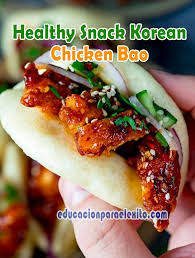 Healthy Snack Korean Chicken Bao Educacionparaelexito Recipe Recipes Asian Cooking Korean Chicken