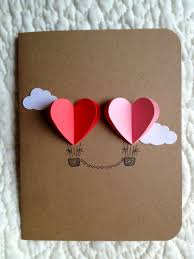 Fotojet anniversary card maker will help you make your own wedding anniversary cards with just a few finger moves! Couple Heart Hot Air Balloon Card Cards Handmade Valentines Cards Valentine Crafts