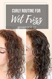 Then, when you're drying your hair, blot it gently with a microfiber cloth instead of a regular towel. Curly Hair Routine For Wet Frizz How To Tame Wet Frizz Wavy Hair Care Curly Hair Tips Curly Hair Styles