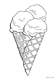 Dessin à colorier d'un papa et de sa petite fille en train de manger des pâtes. Coloriage Glaces 02 Un Dessin A Imprimer Estival Avec Tete A Modeler