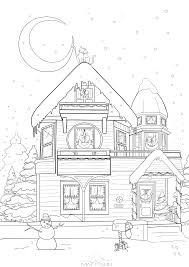 Ausmalbild Weihnachten Victorian House Art Ausmalen Ausmalbilder Kostenlose Ausmalbilder
