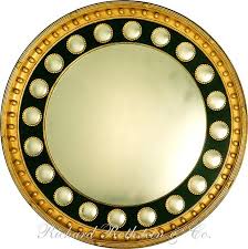 Black And Gold Round Convex Mirror Beautiful Sophisticated Mirror That Will Appear In Foyer Entryway Above The Stand Round Gold Mirror Round Mirrors Convex Mirror