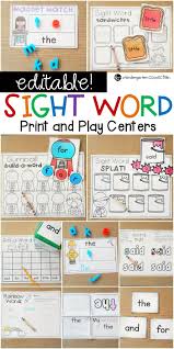 editable sight word games and centers for any list pin free