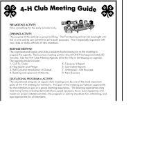 Image Result For 4 H Meeting Agenda Template 4 H Club 4 H Meeting Agenda Template