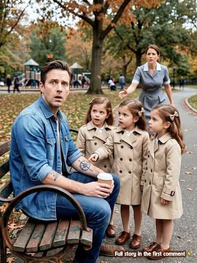 The triplets approached the single dad and said, "Hello, sir... our mother  has a tattoo exactly like yours." The man froze… because that broken compass  was the secret of a night he