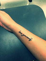 Pin By Ewelina Szulik On Tattoo Love Yourself Tattoo Tattoos First Tattoo
