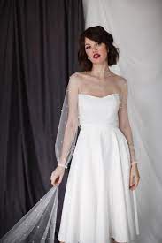 Romantic Wedding Dress Anessa Midi Simple Midi Wedding Dress Minimal Wedding Dress Made To Measure Wedding Dress Midi Wedding Dress Minimal Wedding Dress Summer Wedding Dress