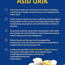 Jika anda mempunyai berat badan berlebihan terutama wanita iaitu melebihi 60kg, anda perlu risau dan mulakan diet sihat setiap hari. 4 Tanda Asid Urik Tinggi Dalam Badan