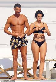 She's the girlfriend of the most famous footballer on the planet. Cristiano Ronaldo And Girlfriend Georgina Rodriguez Enjoy A Swim In St Tropez Daily Mail Online