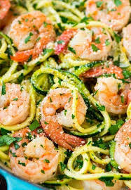 Whole wheat pasta with toasted sesame seeds tossed in a delicious asian sauce. Healthy Shrimp Scampi Made With Zucchini Noodles Wellplated Com