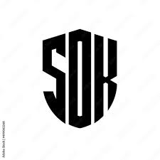 SDK letter logo design. SDK modern letter logo with black background. SDK  creative letter logo. simple and modern letter logo. vector logo modern  alphabet font overlap style. Initial letters SDK Stock Vector |