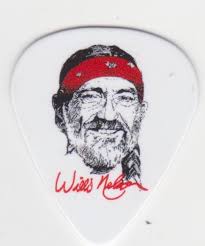 WILLIE NELSON Caricature Guitar Pick Country Music Outlaw Cowboy Signature 