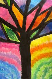 Art Is Basic Art Teacher Blog Abstract Oil Pastel Trees 4th 5th Grade Oil Pastel Art Oil Pastel Drawings Easy Christmas Drawings