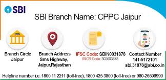 Sbi Cppc Jaipur Branch Full Details With Ifsc Code Worldofbanks