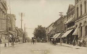 Looking Up South Street From The Main St Intersection Vintage Storefront Winchester Street