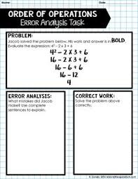 Equations And Expressions Error Analysis Error Analysis Math Expressions Math Examples