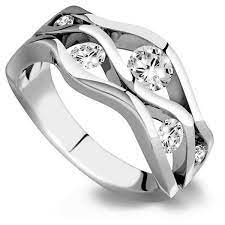 Diamond Wave Ring Wave Effect Diamond Ring Contemporary Diamond Ring Dress Rings Modern Diamonds