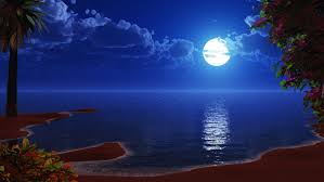 A couple sitting on a bench to watch the super moon, known as perigee is rising over swansea bay, as seen from mumbles, south wales, united kingdom. Romantic Full Moon Night Beach Apessoaescreve