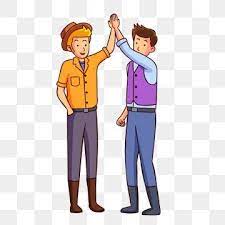 Two Men Giving High Five Illustration Illustration Celebration Valentines Png And Vector With Transparent Background For Free Download High Five Gym Outfit Men Illustration
