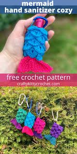 So go ahead and download the pattern by clicking the download button above and with a little bit of time and a little bit of yarn, you can make this for someone on your. Mermaid Hand Sanitizer Cozy Crochet Pattern Crafty Kitty Crochet