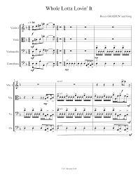 Whole Lotta Lovin It Sheet Music For Violin Cello Viola Contrabass String Orchestra Musescore Com