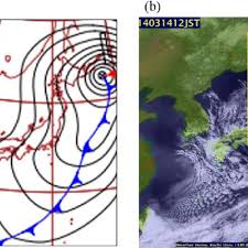A Surface Weather Chart Around Eastern Asia On 09 Japan