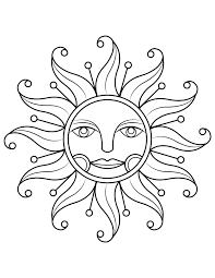 Teach your child how to identify colors and numbers and stay within the lines. Printable Victorian Sun Coloring Page