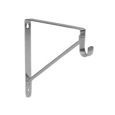 Lido Designs Brushed Nickel Heavy Duty Shelf And Rod Bracket Lb 14 8150a The Home Depot Closet Rod Diy Shelf Brackets Diy Closet