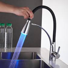 led black kitchen sink faucet mixer tap