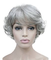 Keep your short curly hair under control and looking chic with one of these popular short curly hairstyles! Amazon Com Kalyss Sliver Grey Short Curly Wigs With Hair Bangs For Women Heat Resistant Natural Luster Synthetic 70 S Look Full Hair Wigs For Women Beauty