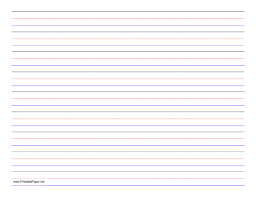 Penmanship Paper With Nine Sets Of Black Red And Blue Lines In Landscape Orientation Free To Download Handwriting Analysis Lined Writing Paper Writing Lines