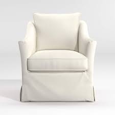 Urijk armchair covers stretch tub club chair covers armchair slipcover for living room, thickening arm chair white denim club chair. Keely Slipcovered Swivel Chair Reviews Crate And Barrel
