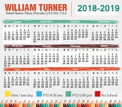 3 5x4 Custom Calendar Magnets 20 Mil Square Corners School Schedules Calendar Magnets School Magnets Shop By Theme School Schedule Schedule Calendar School