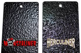Owned by old world industries, the herculiner brand is dedicated to a whole line of truck bedliners intended to work in extreme conditions. Monstaliner Do It Yourself Roll On Truck Bed Liner