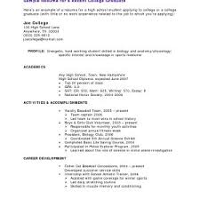 Sample Resume Format For High School Graduate With No Experience ...