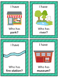 Esl In Town I Have Who Has Game English Lessons For Kids English Lessons Esl