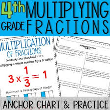Multiplying Fractions Anchor Chart Practice Fourth Grade