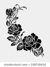 rose motif flower design elements vector flower stencil rose stencil flower designs