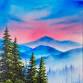 Bob Ross Wet-on-Wet Oil Painting: Blue Ridge @ Mackinaw Valley Vineyard