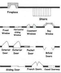 Unlike conventional swinging doors, pocket doors use metal runners and rollers to slide into a hollow opening in the wall. Reading Your Floor Plan Commonly Used Floor Plan Symbols Dfd House Plans Blog