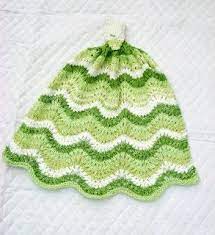 Modified Feather Fan Hanging Dishtowel This Is A Combinat Knitted Washcloth Patterns Crochet Washcloth Pattern Dishcloth Crochet Pattern
