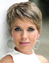 Short Hairstyle For Older Woman With Fine Thin Hair Style Designs Short Cropped Hair Short Hair Styles Haircuts For Fine Hair