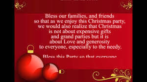 Daily prayer is so important, especially during christmas because it allows us to keep our minds centered on jesus. Prayer For Christmas Party Youtube