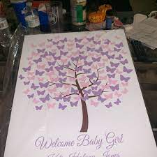 Baby Shower Guest Sign In Butterfly Tree Pink Print Baby Etsy In 2021 Butterfly Baby Shower Decorations Butterfly Baby Shower Theme Butterfly Baby Shower