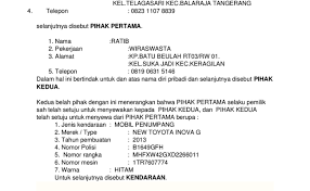 50% (6) 50% menganggap dokumen ini bermanfaat (6 suara) 23k tayangan 3 halaman. Contoh Surat Perjanjian Jual Beli Mobil Kredit Doc Nusagates