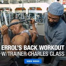 Nutrex Athlete And Ifbb Pro Errol Moore Goes Through A Complete Off Season Back Workout In With His Coach Charles Gl Workout Bodybuilding Training Back Workout
