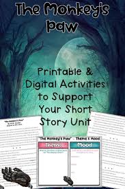 The Monkey S Paw Short Story Unit Engage Students In Reading And Comprehension Using Printable Worksheets A The Monkey S Paw Short Story Unit Short Stories