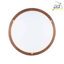 deckenleuchte frida 3 flammig e27 milchglas basis walnuss spot light